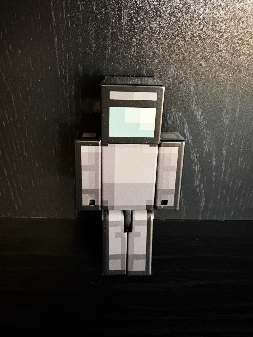 Minecraft-style Pixel Among Us Figure Toy - Gray